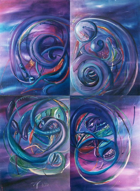 Set 2 of 4 Paintings